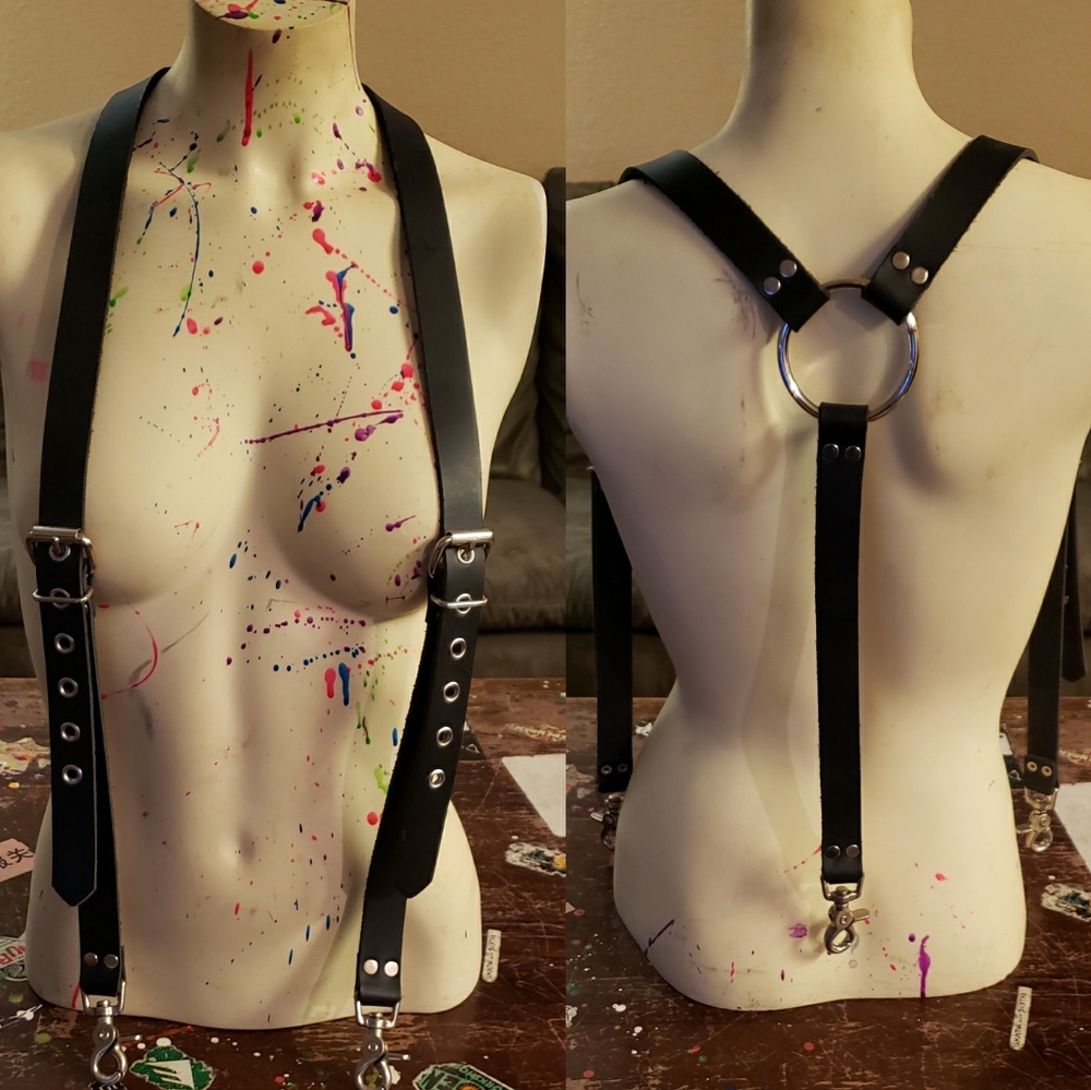 Genuine Leather Suspenders for Genuine Human Badasses